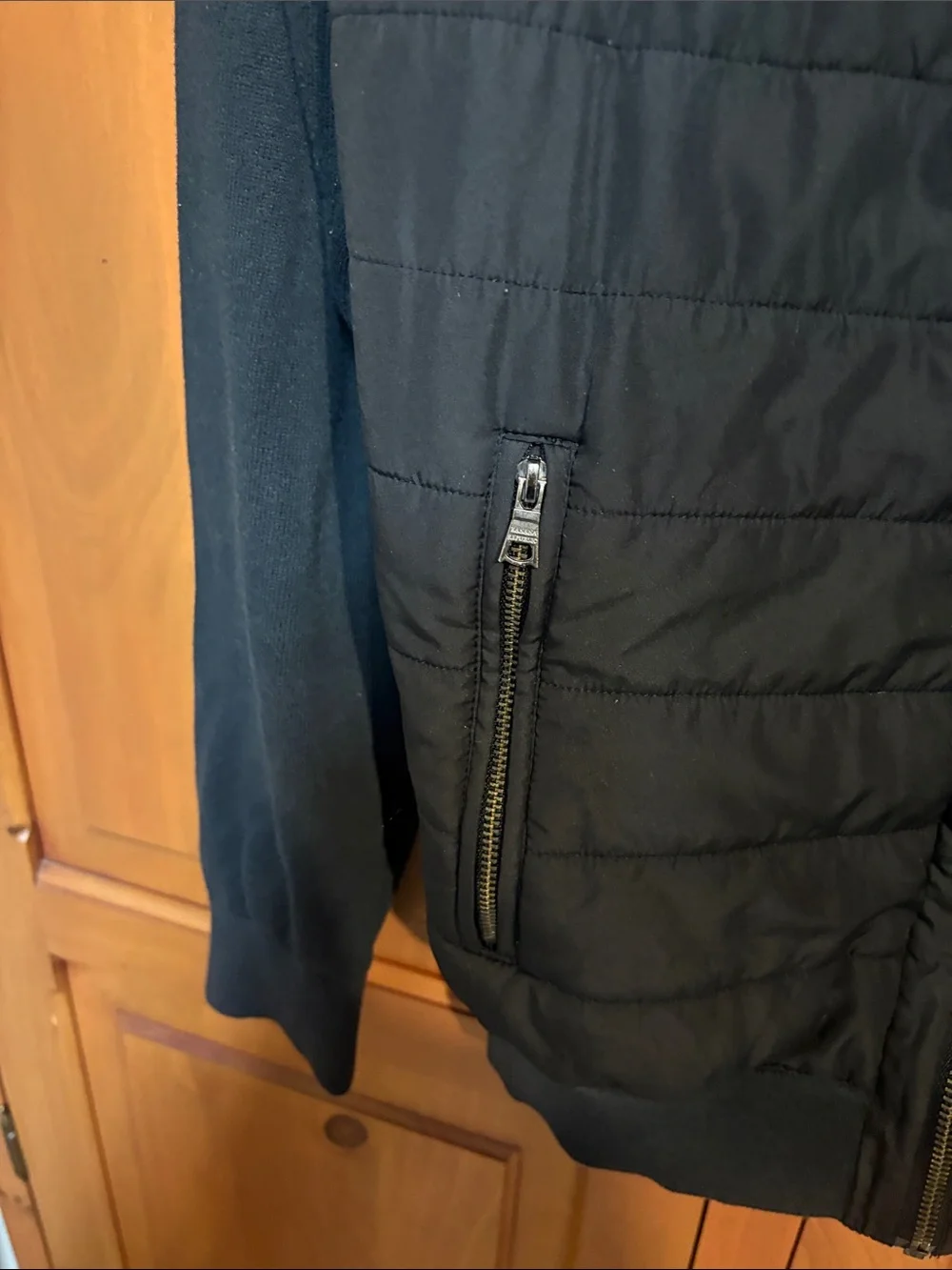Banana Republic Black Quilted Bomber Windbreaker